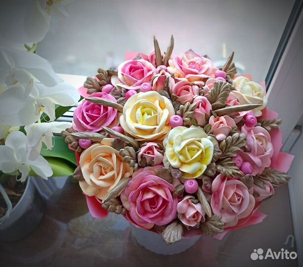 Съедобные букеты из зефира