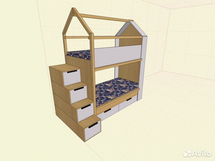 Двухярусная детская кровать новая