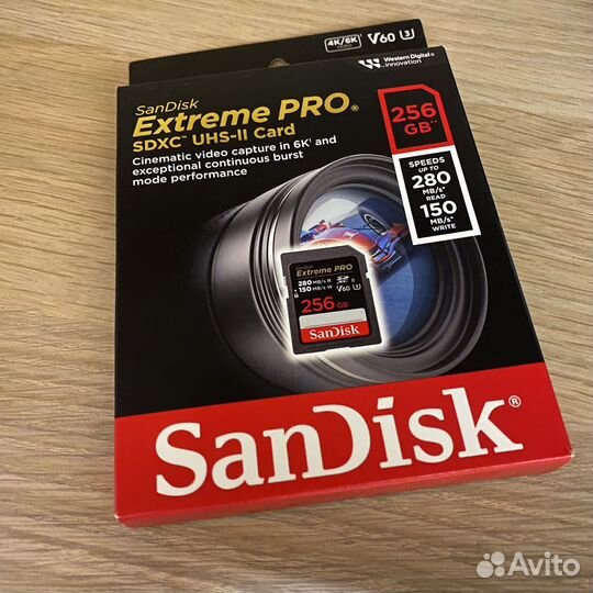 Карта памяти sdxc 256 gb UHS II 280 мб/с
