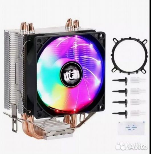 Кулер для процессора компьютера башенный RGB argb