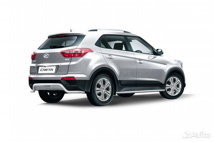 Hyundai Creta защита заднего бампера