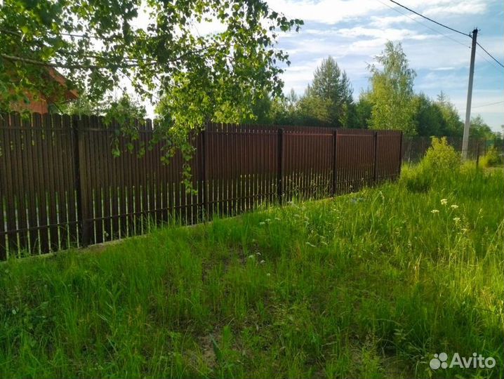 Забор из евроштакетника для дома под ключ