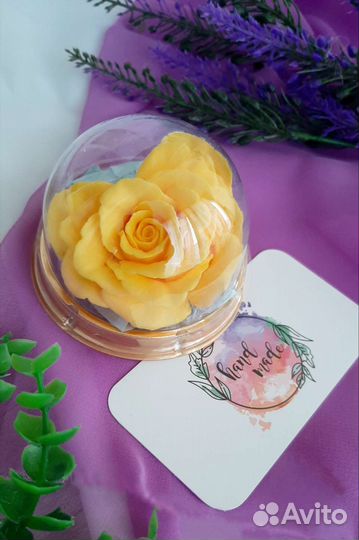 Мыло сердце роза