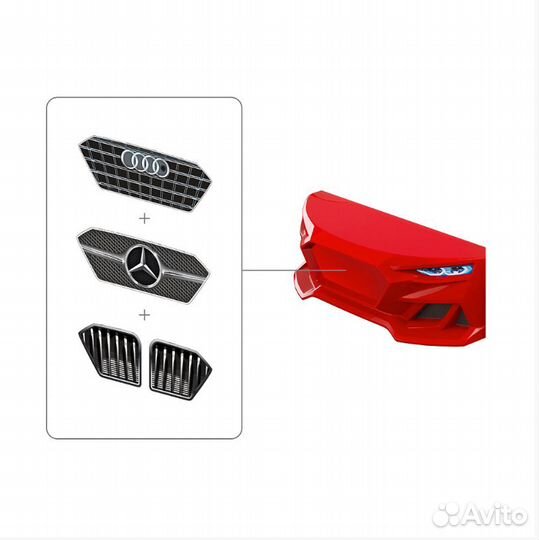 Кровать машинка с матрасом Romack