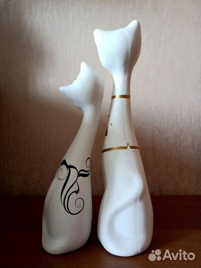 Парные статуэтки кошка и кот