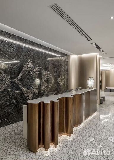 Стойка ресепшен из стеклопластика