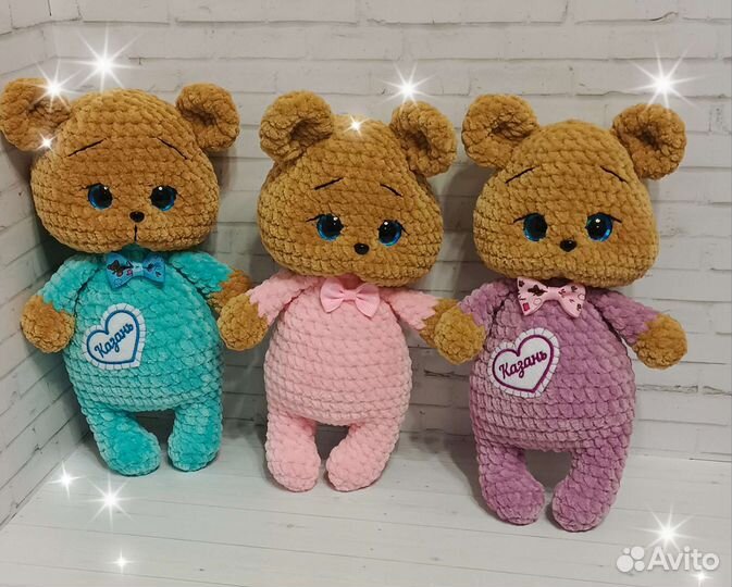 Мишка плюшевый. Вязаные игрушки