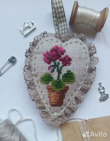 Интерьерное сердечко в винтажном стиле