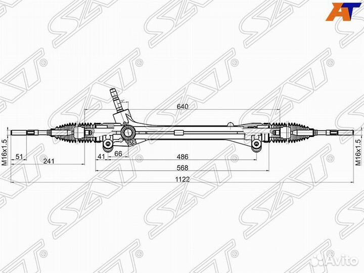 Рейка рулевая Lexus RX (2008-2012) SAT ST-45510-48