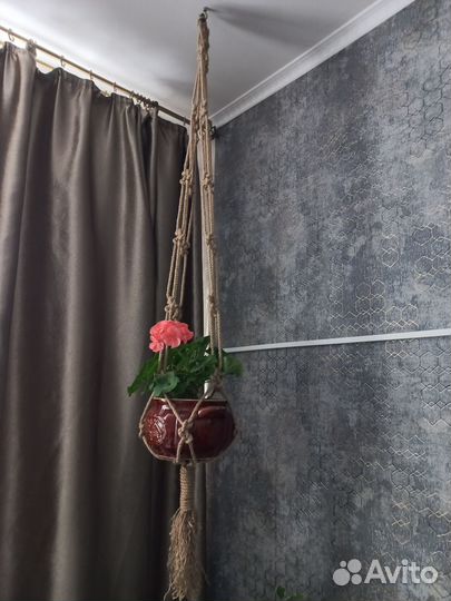 Кашпо подвесное макраме