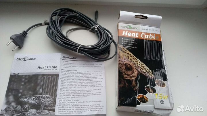 Tермoшнур для рептилий, 15 w, 4 м. Инкубаторы ящер