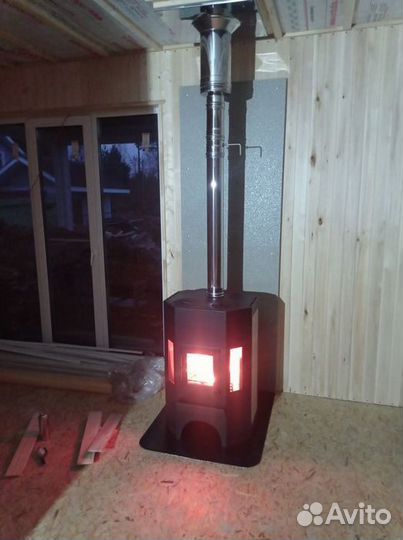 Печь камин на дровах