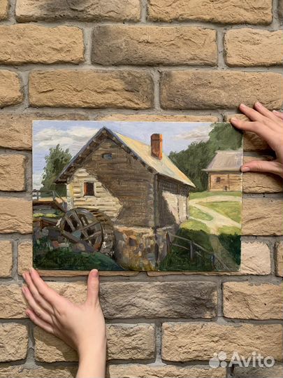 Картина маслом на картоне