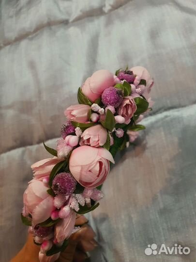 Ободок для волос ручной работы новый