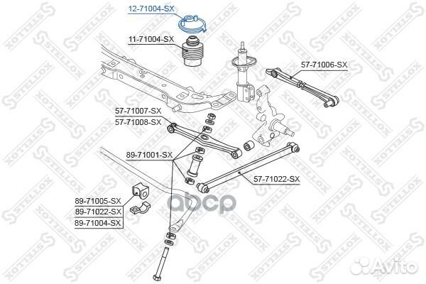 Опора амортизатора заднего Mazda 323 all 89-94