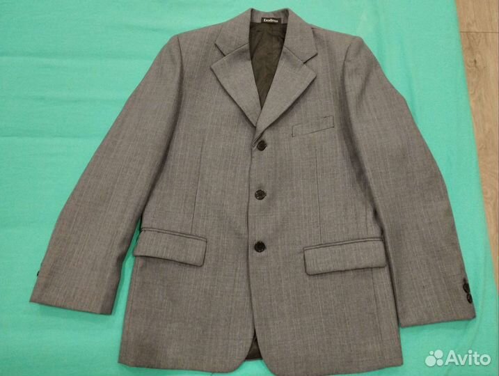 Пиджак 146-152 серый, школьный