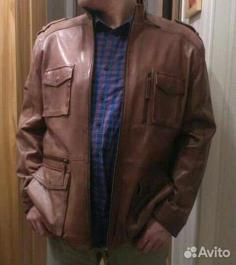 Новая кожанная куртка мужская