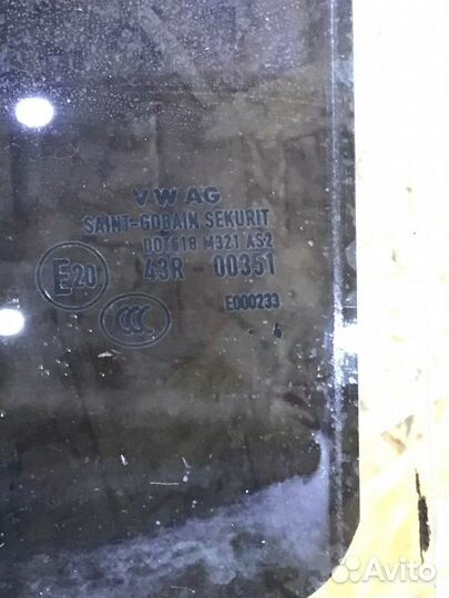 Стекло двери заднее левое Skoda Rapid лифтбек 1.6