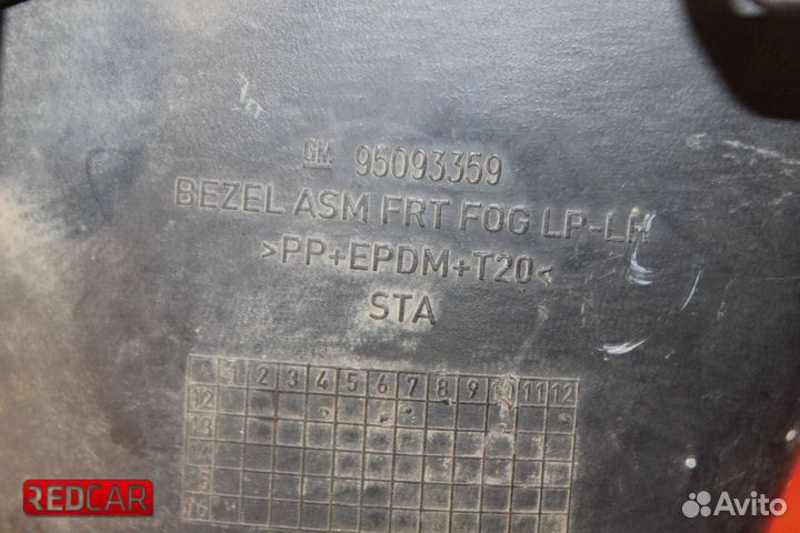 Накладка противотуманной фары левой Chevrolet Cruz