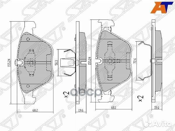 Колодки тормозные ST34116794917 Sat