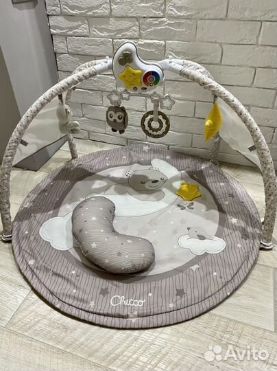 Развивающий коврик chicco+игрушки