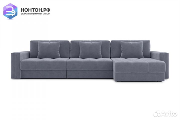 Диван угловой тик-так Монарх М2О1 темно-серый