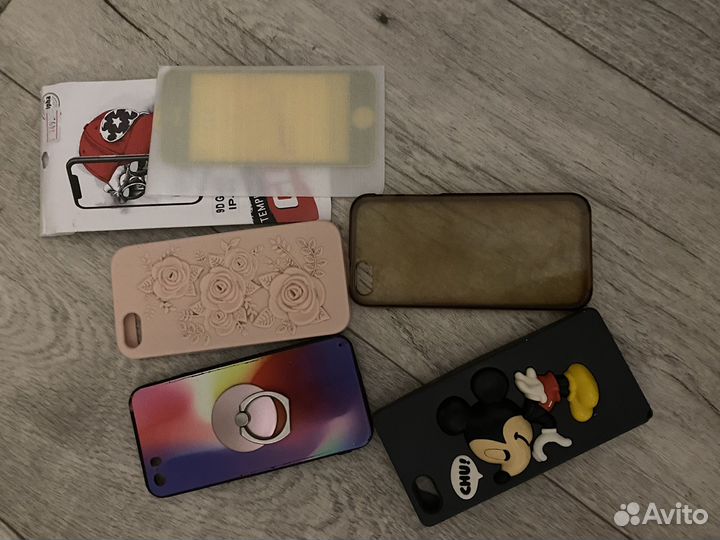 Чехлы+ защитное стекло на iPhone 5s