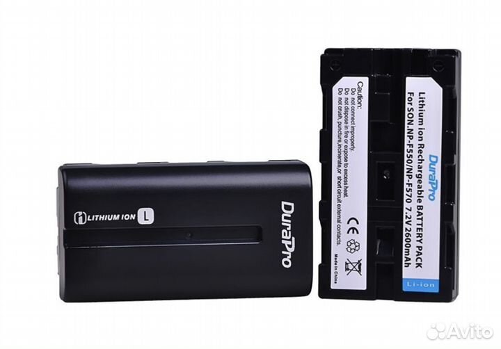 Комплект 2 аккумулятора + зарядное NP-F550 на 2600