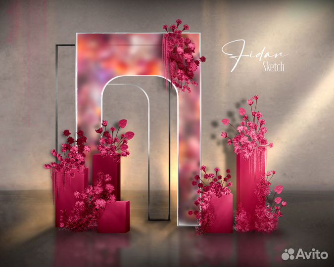 Оформление свадьбы, эскиз, графический дизайнер