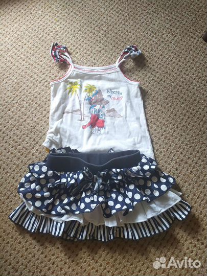 Одежда для девочки 6-12 месяцев вещи пакетом