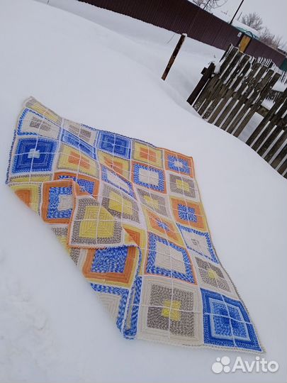 Плед вязаный ручная работа