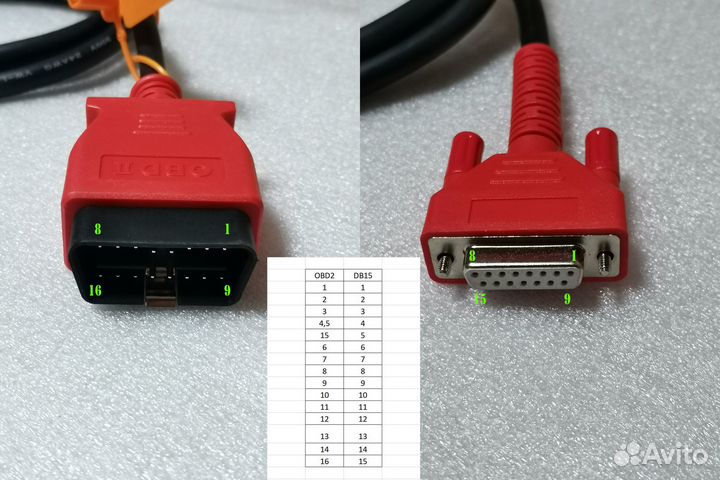 Главный кабель obd2 для Autel DB15