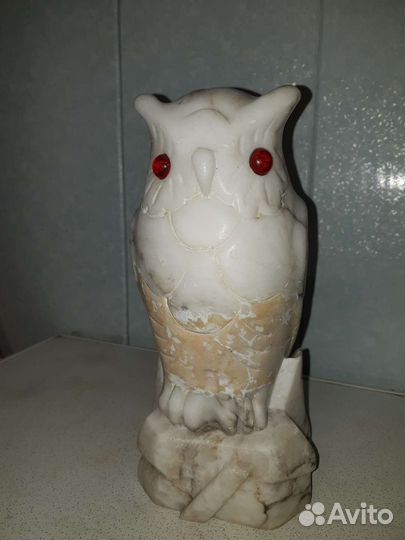 Светильник сова СССР мрамор