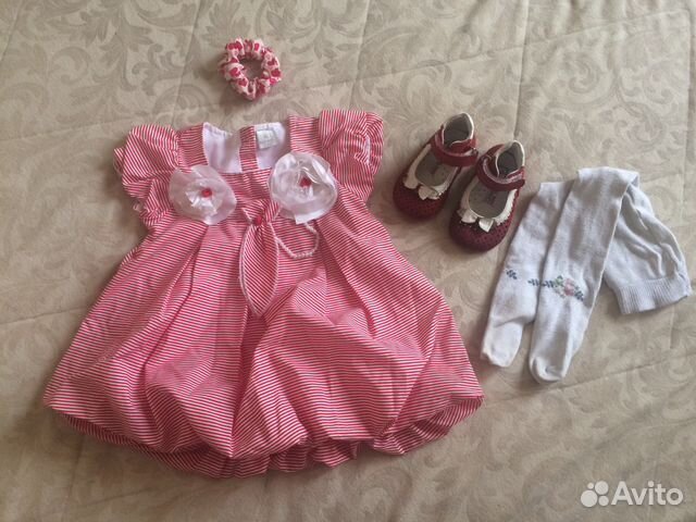 Новое фирменное платье Baby Rose + туфельки (19р-р
