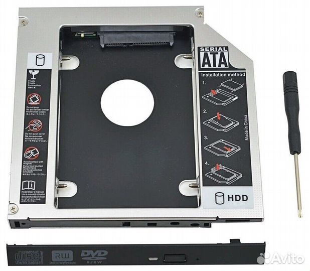 Переходник салазки caddy кейс DVD - SATA HDD 2,5