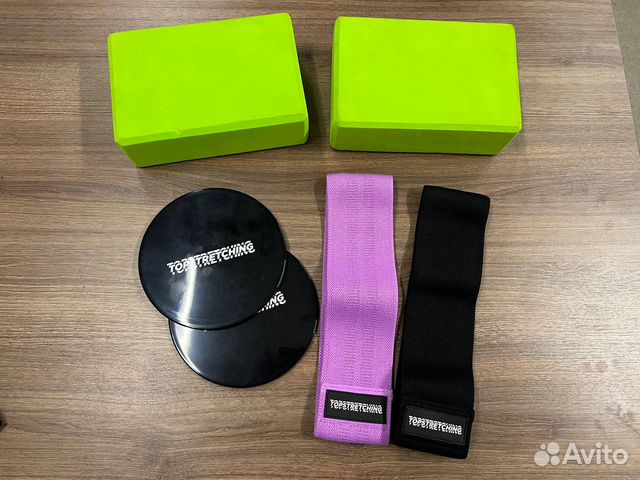 Инвентарь для фитнеса резинки слайдинги кубики
