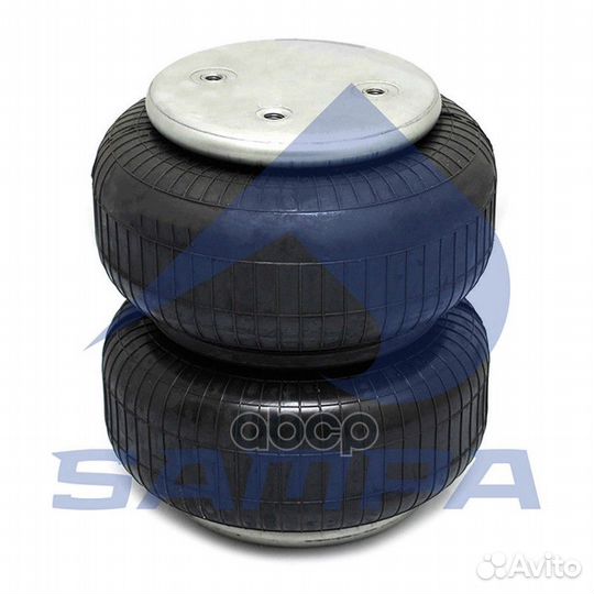 Пневмоподушка 2отв.M10 1отв-шт.M12 Н:Scania/SAF