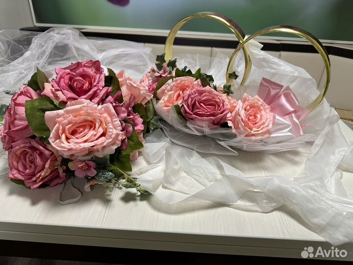 Свадебное украшение для машины