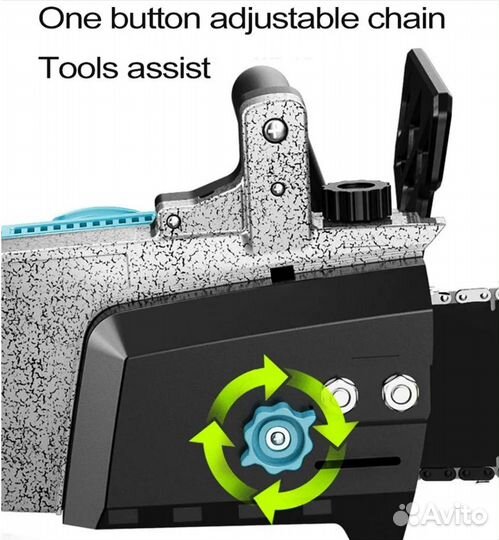 Пила цепная, 2 АКБ Makita 18V, шина 16