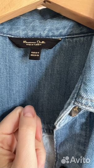 Джинсовая рубашка massimo dutti