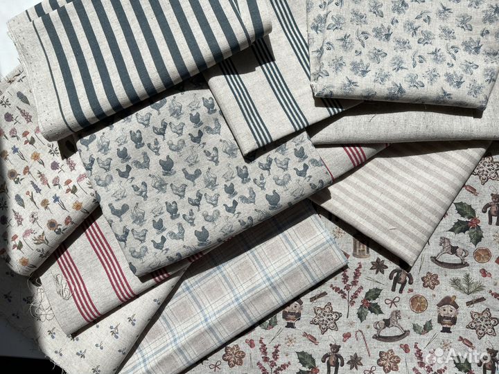 Ткани для рукоделия. Полулен