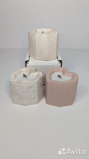 Свечи в гипсе. Ароматические свечи