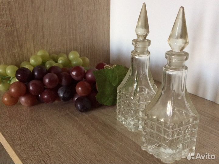 Графин бутылочки СССР хоусталь 15см высотой