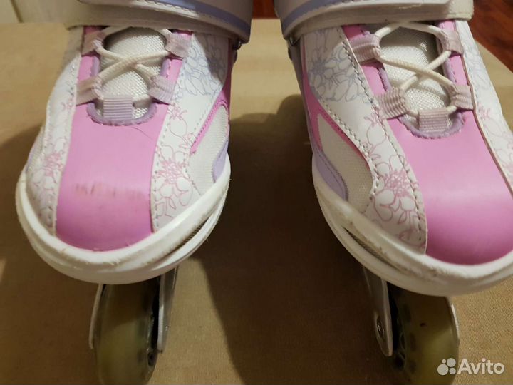 Комплект дет.ролики+защита+шлем,р.30-35,раздвиж