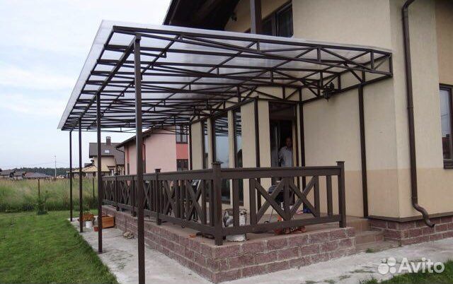 Навесы из поликарбоната, профлиста