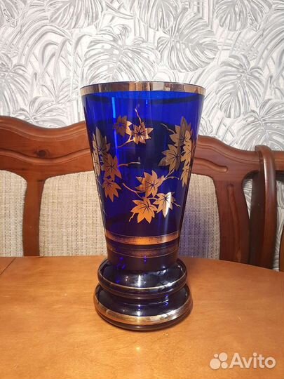 Ваза СССР Чехия цветное стекло/хрусталь разные