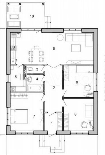 Дом 125,6 м² на участке 7 сот.