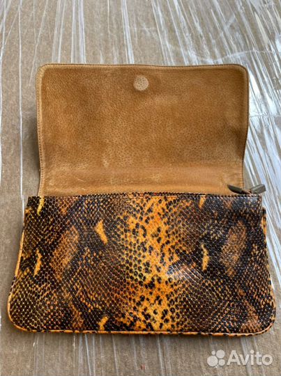 Клатч натуральная кожа змеиная новая