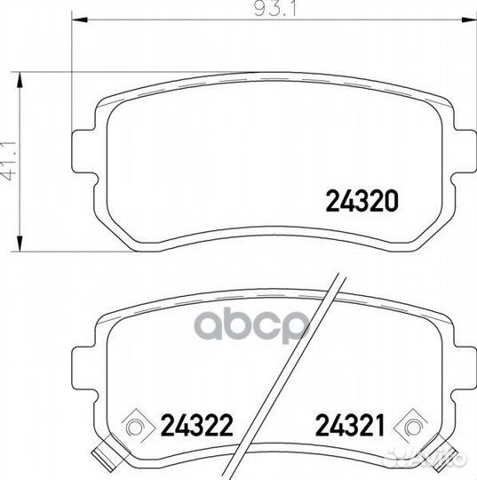 Колодки тормозные дисковые зад NP6025 nissh