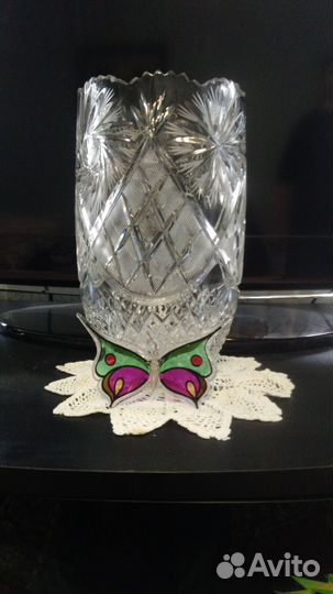 Ваза для цветов из хрусталя СССР